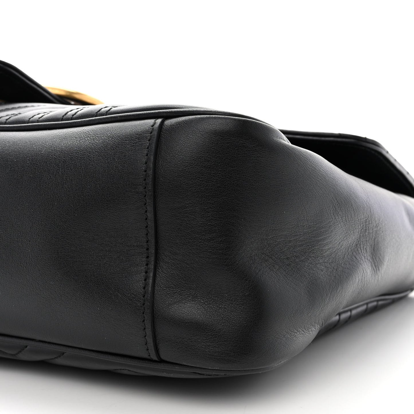 Calfskin Matelasse Large GG Marmont Shoulder Bag Black