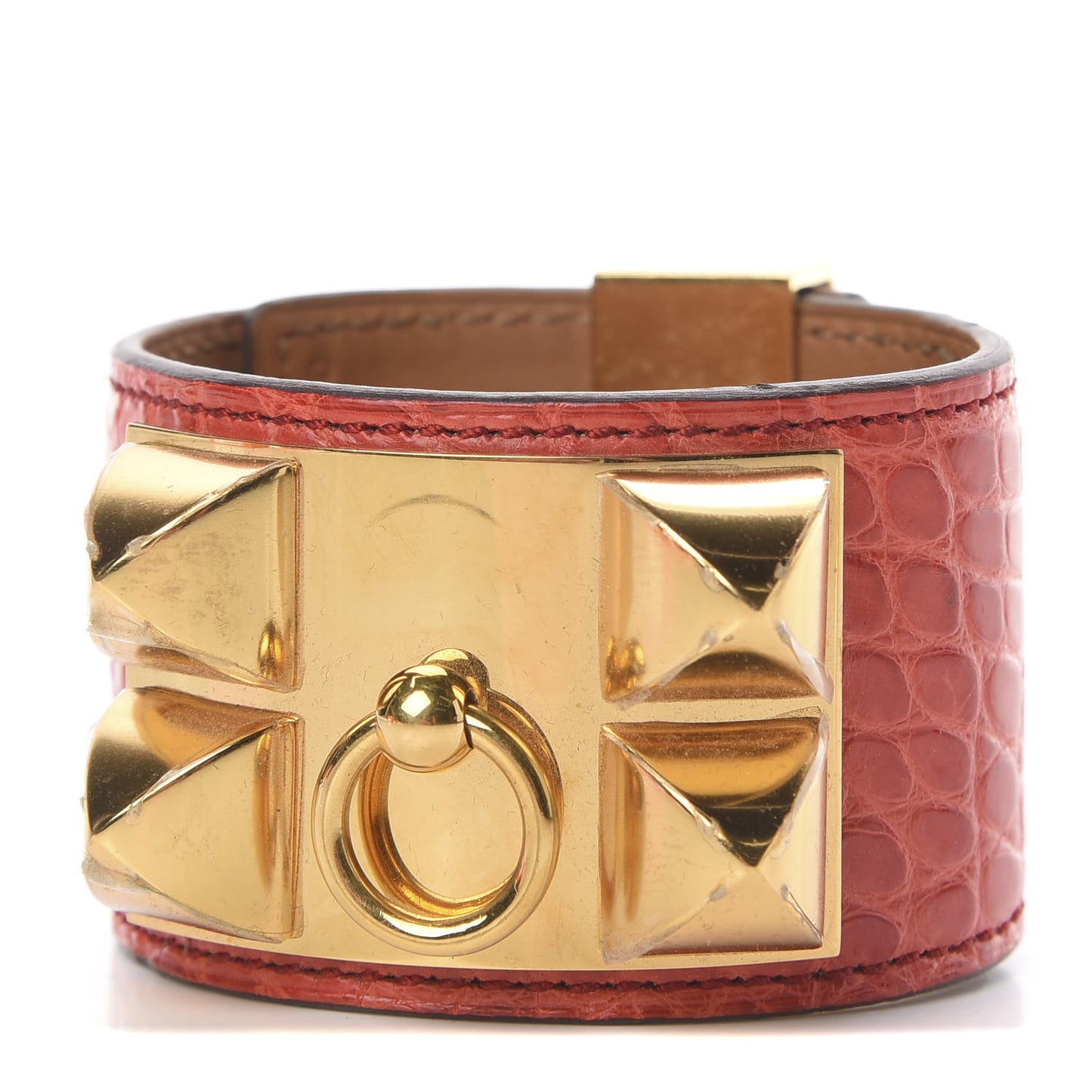 Matte Alligator Collier De Chien CDC Bracelet S Geranium