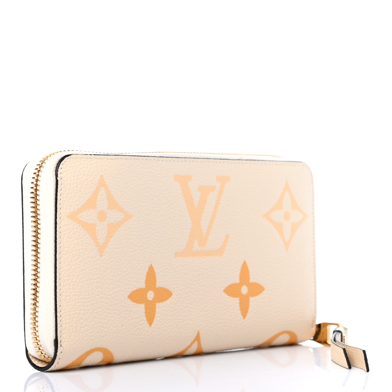 Louis Vuitton Empreinte Monogram Giant By The Pool Zippy Wallet Cream Saffron 3 of 7