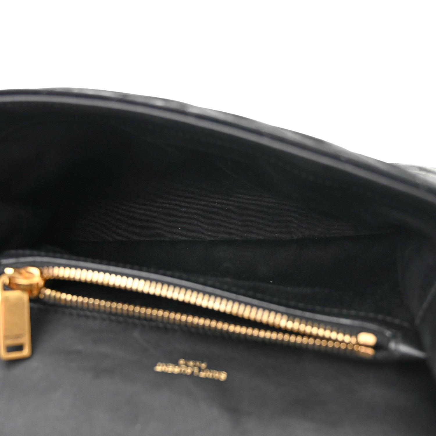 Saint Laurent Suede Matelasse Chevron Monogram Medium College Bag Black 5 of 11