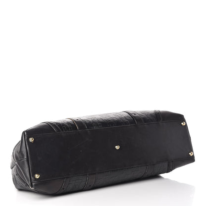 Gucci Calfskin Horsebit Embossed Large Glam Shoulder Bag Black 4 of 24