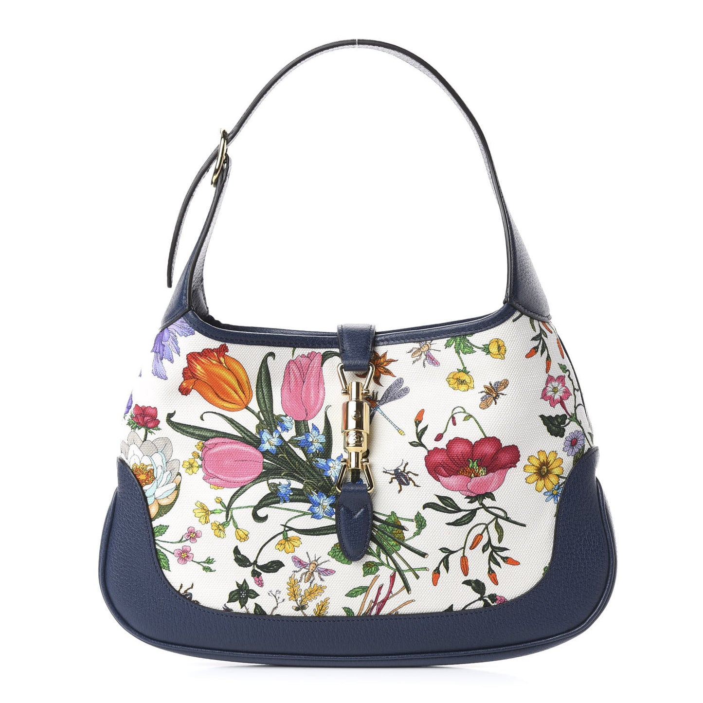 Canvas Flora Medium Jackie Hobo Blue Agata