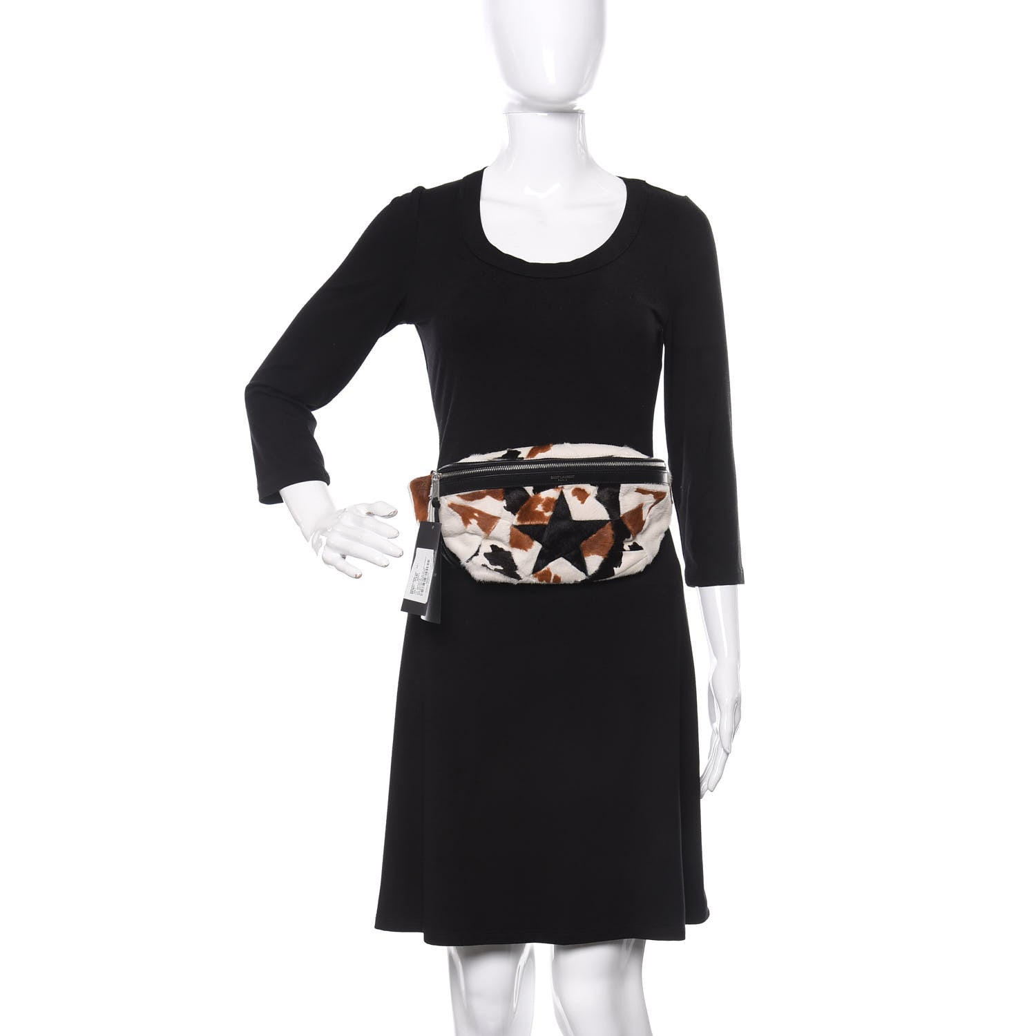 Saint Laurent Calfskin Calf Hair Pony Belt Bag Multicolor 2 of 10