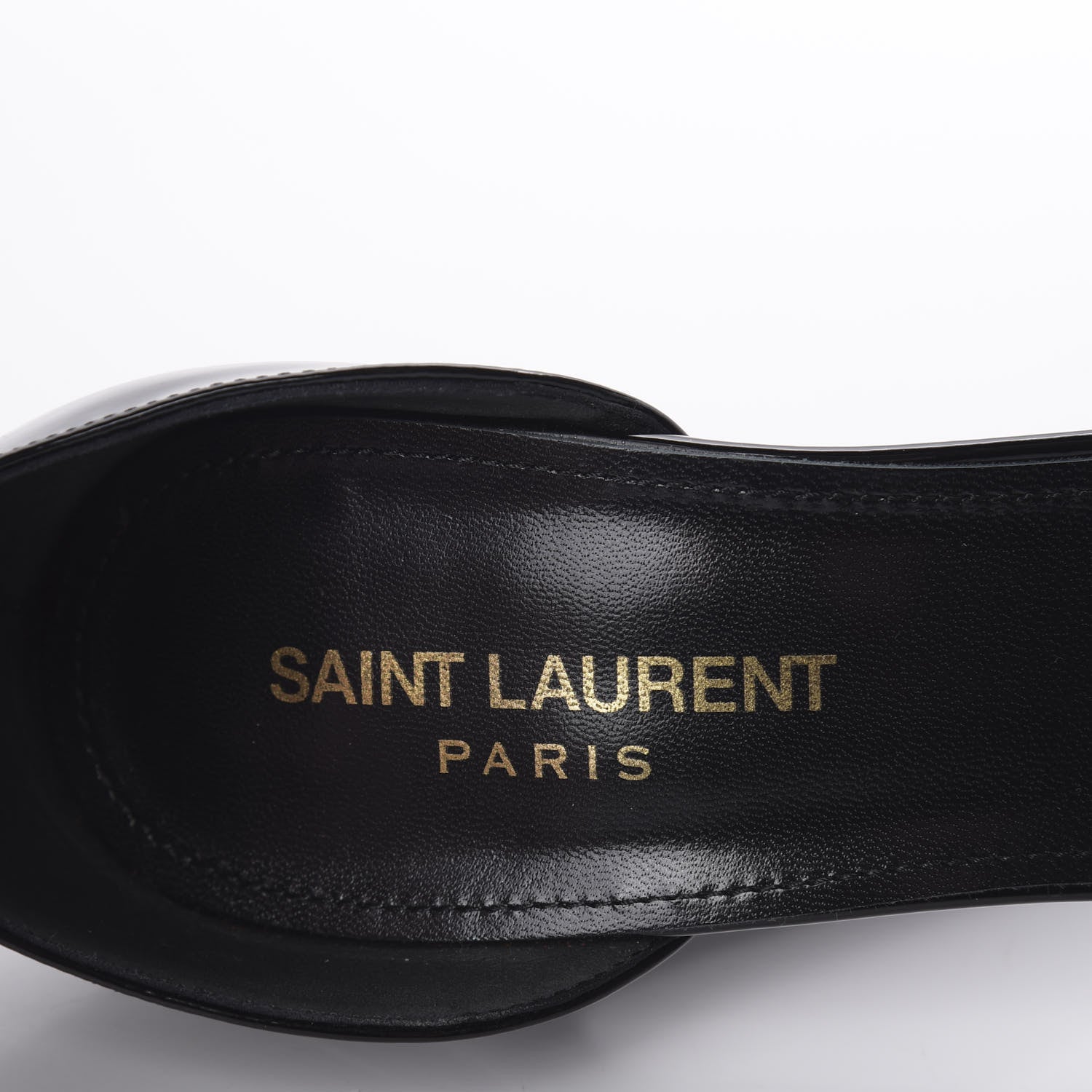 Saint Laurent Patent Debbie 105 Platform Sandals 37.5 Black 7 of 11