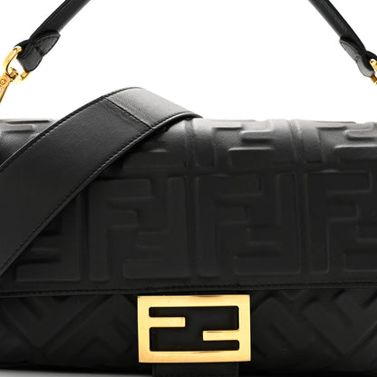 Fendi Nappa FF 1974 Embossed Baguette Black 7 of 10