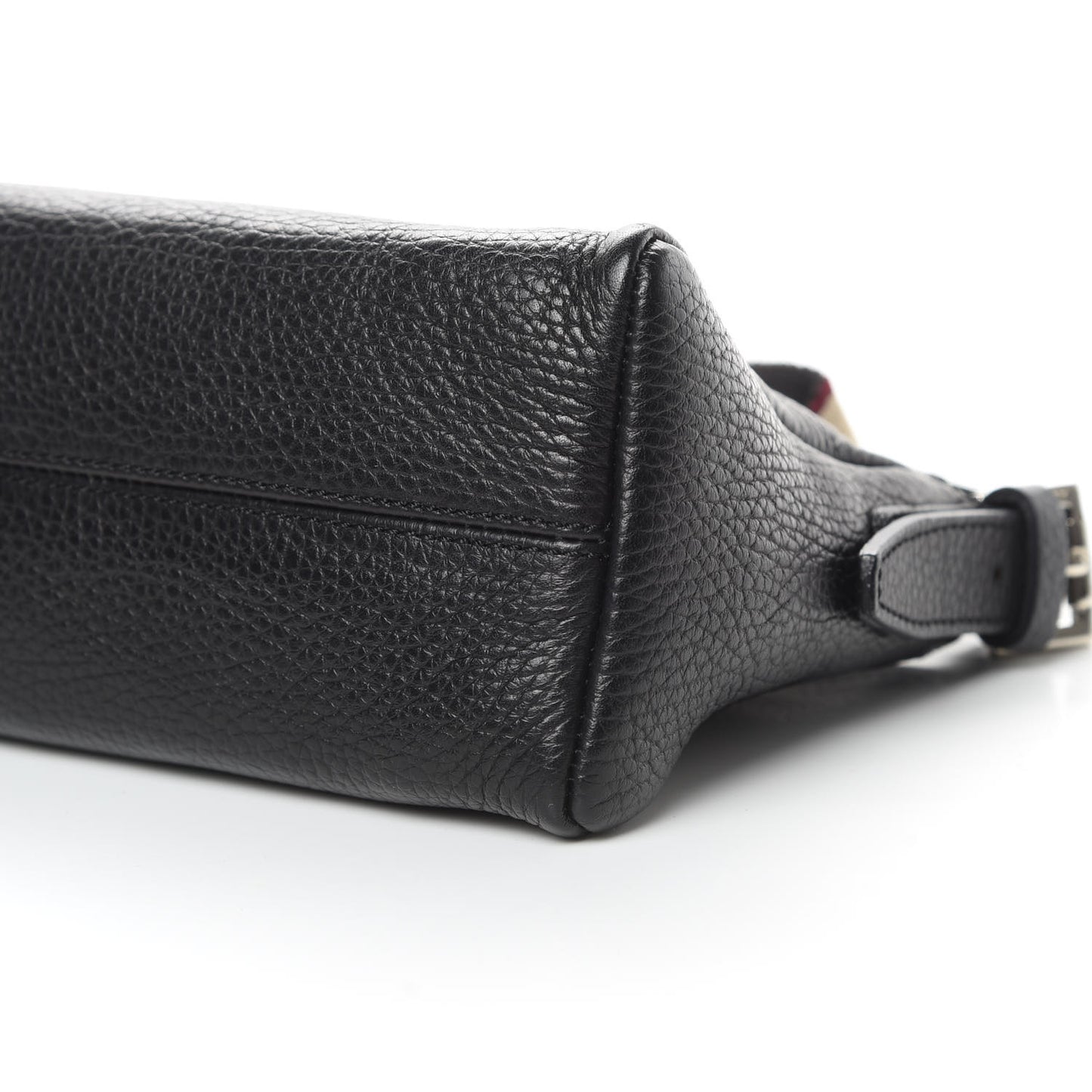 Soft Grain Calfskin Shoulder Bag Black