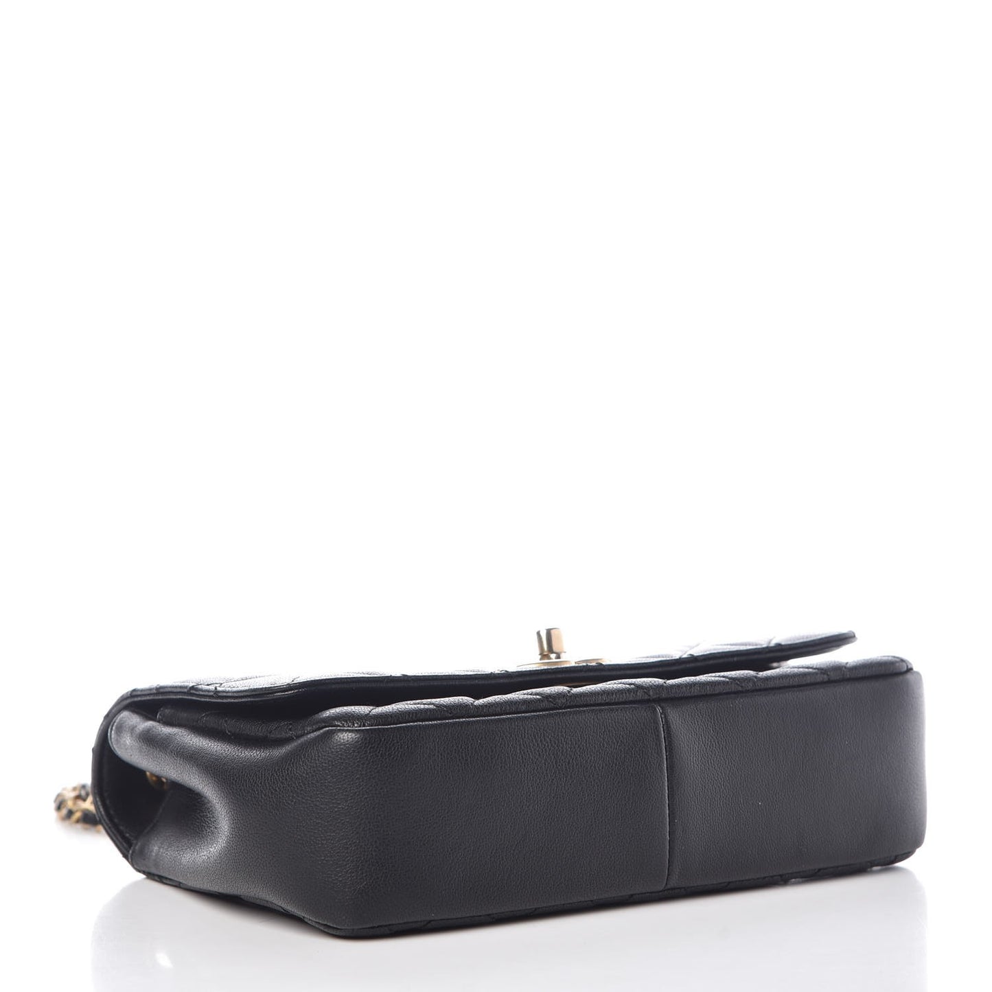 Sheepskin Quilted Camellia Flap Black