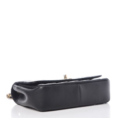 Chanel Sheepskin Quilted Camellia Flap Black 4 of 10