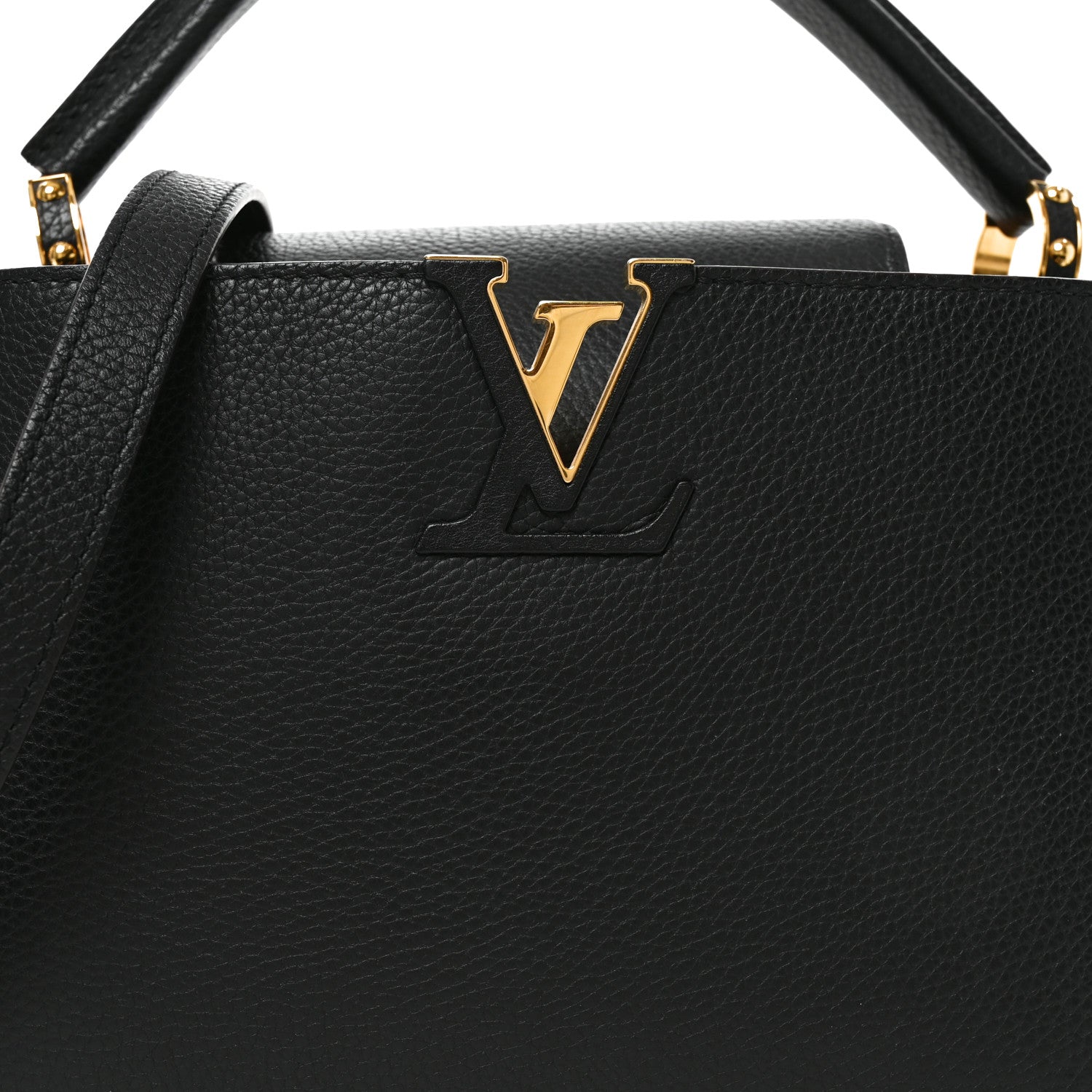 Louis Vuitton Taurillon Capucines PM Black 7 of 9