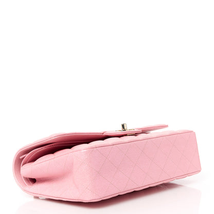 Chanel Iridescent Caviar Quilted Medium Double Flap Rose Pink 4 of 12