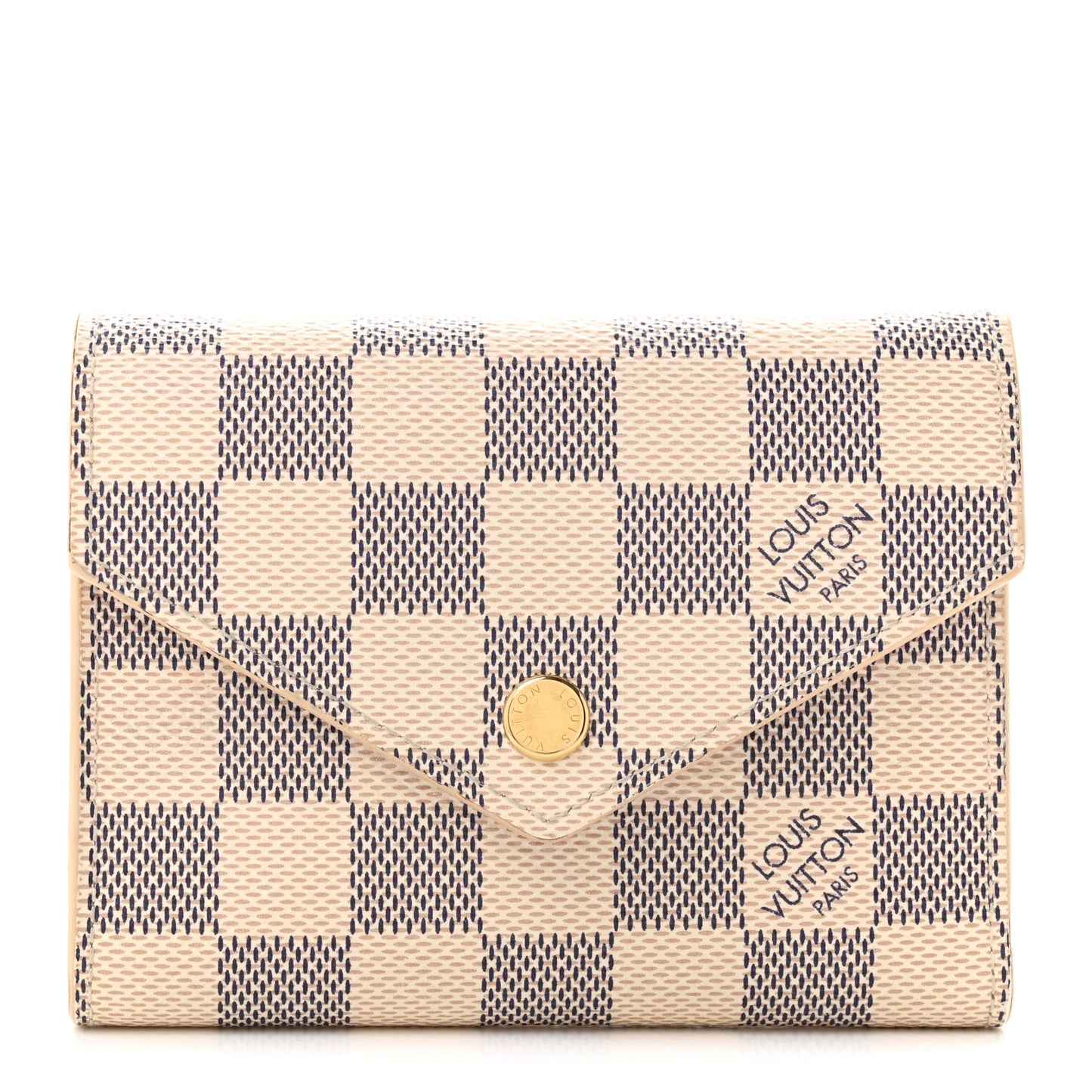 Damier Azur Victorine Wallet Rose Ballerine