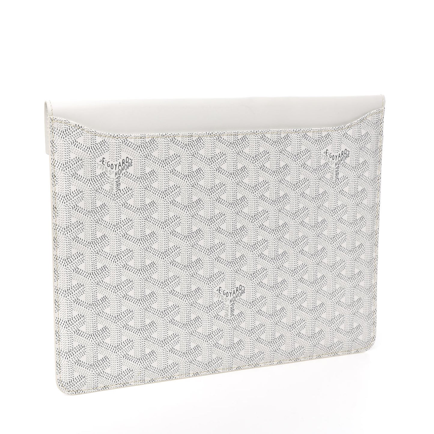Goyardine Camondo MM Horizontal Clutch White