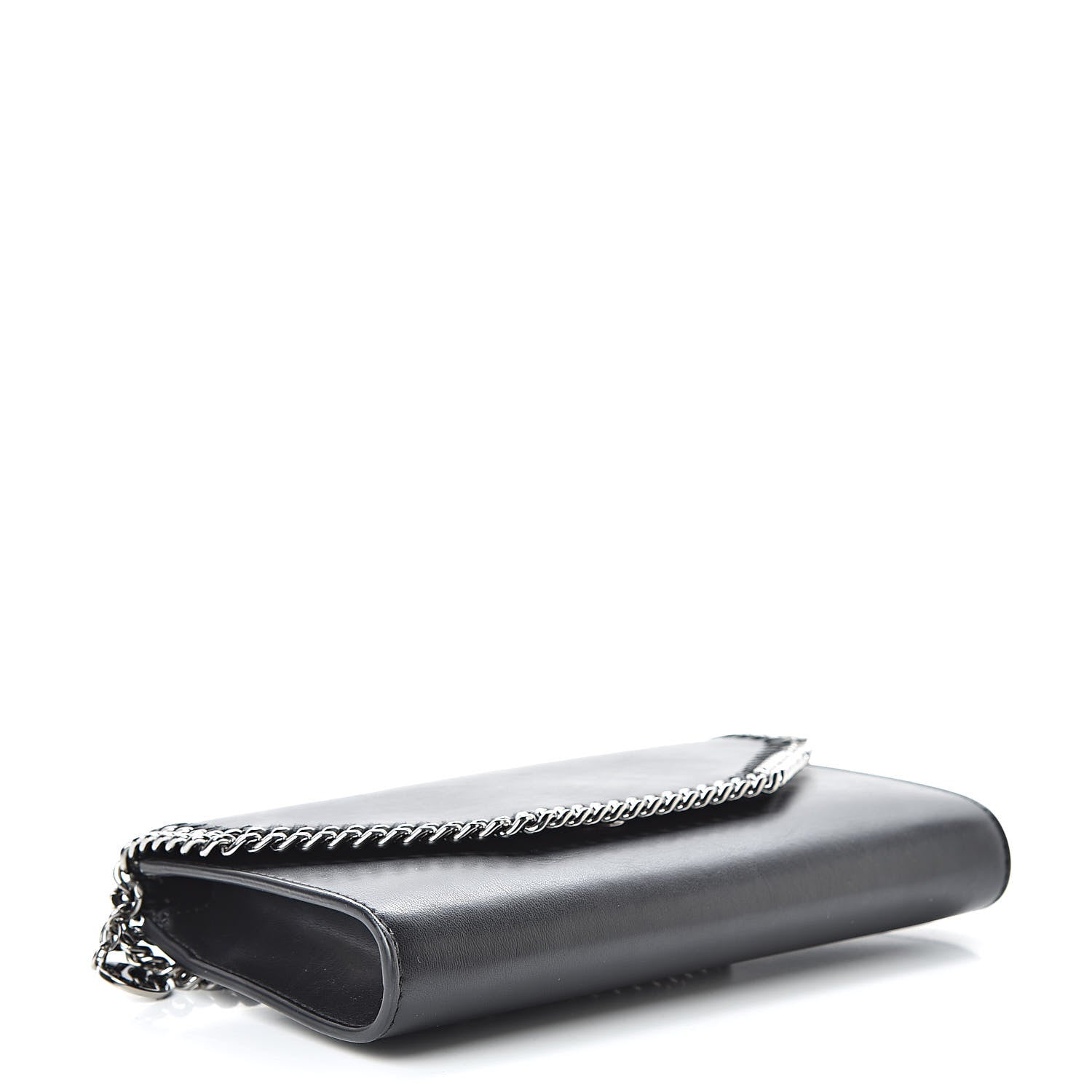 Stella McCartney Eco Alter Nappa Falabella Clutch with Chain Bag Black 4 of 10