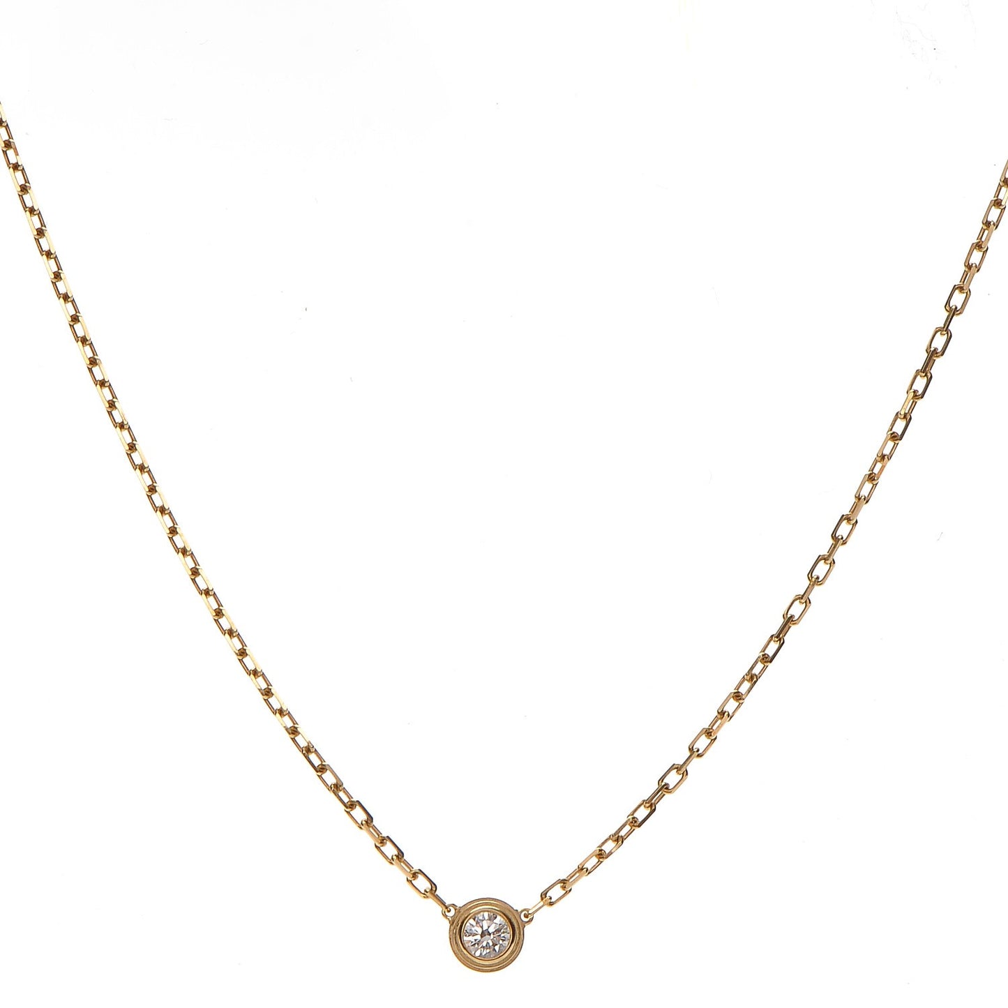18K Yellow Gold Diamond SM D'Amour Pendant Necklace