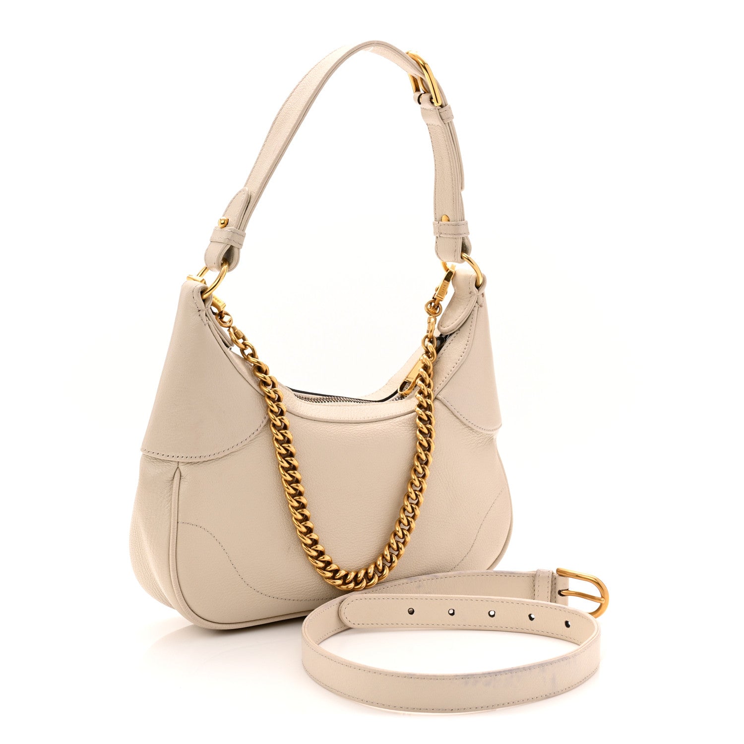 Gucci Goatskin Small Aphrodite Shoulder Bag Mystic White 3 of 12
