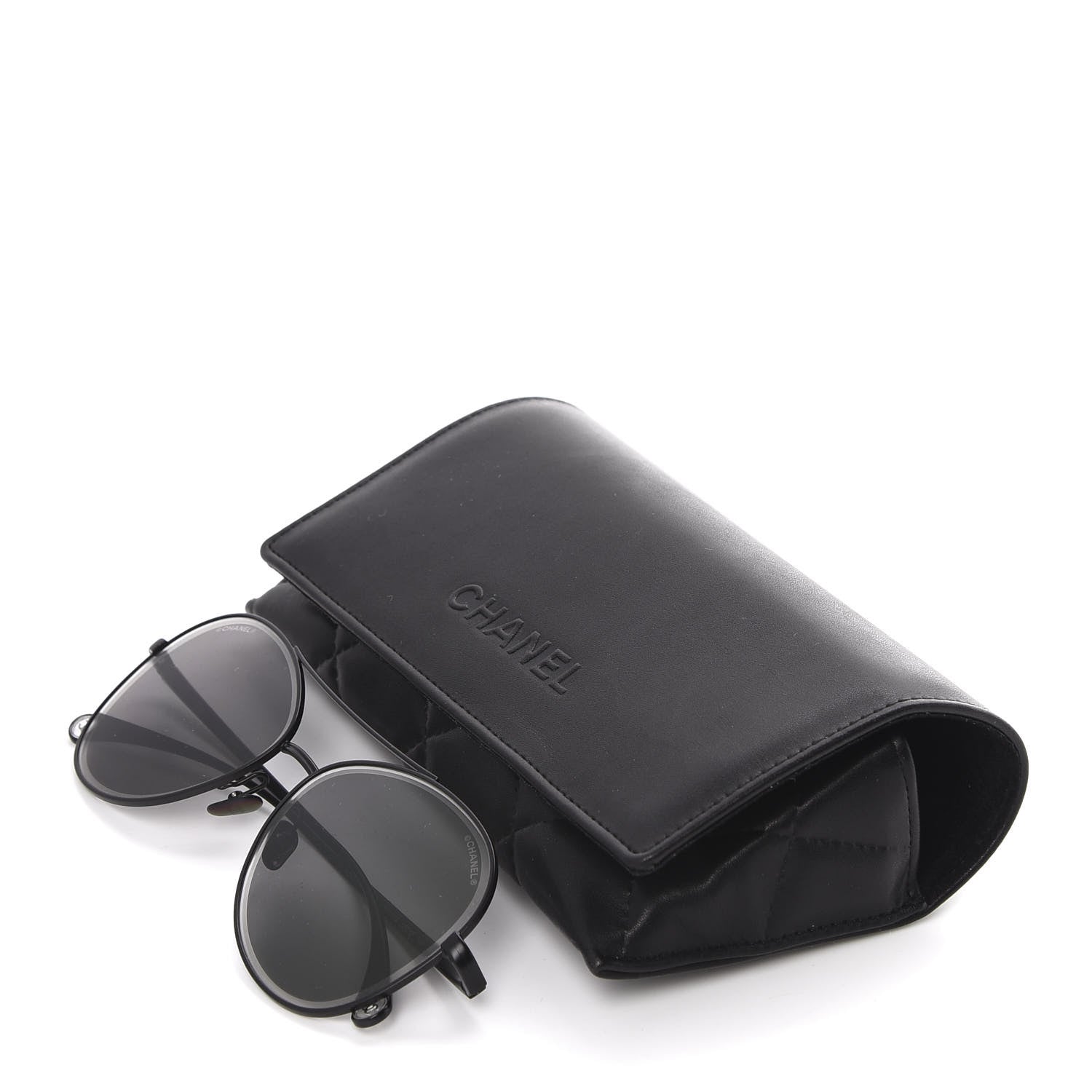 Chanel Metal Pilot Sunglasses 4260 Black 10 of 10