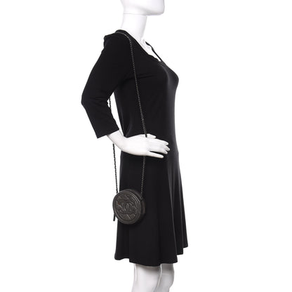 Chanel Metallic Caviar Quilted Round Filigree Crossbody Ruthenium 2 of 11