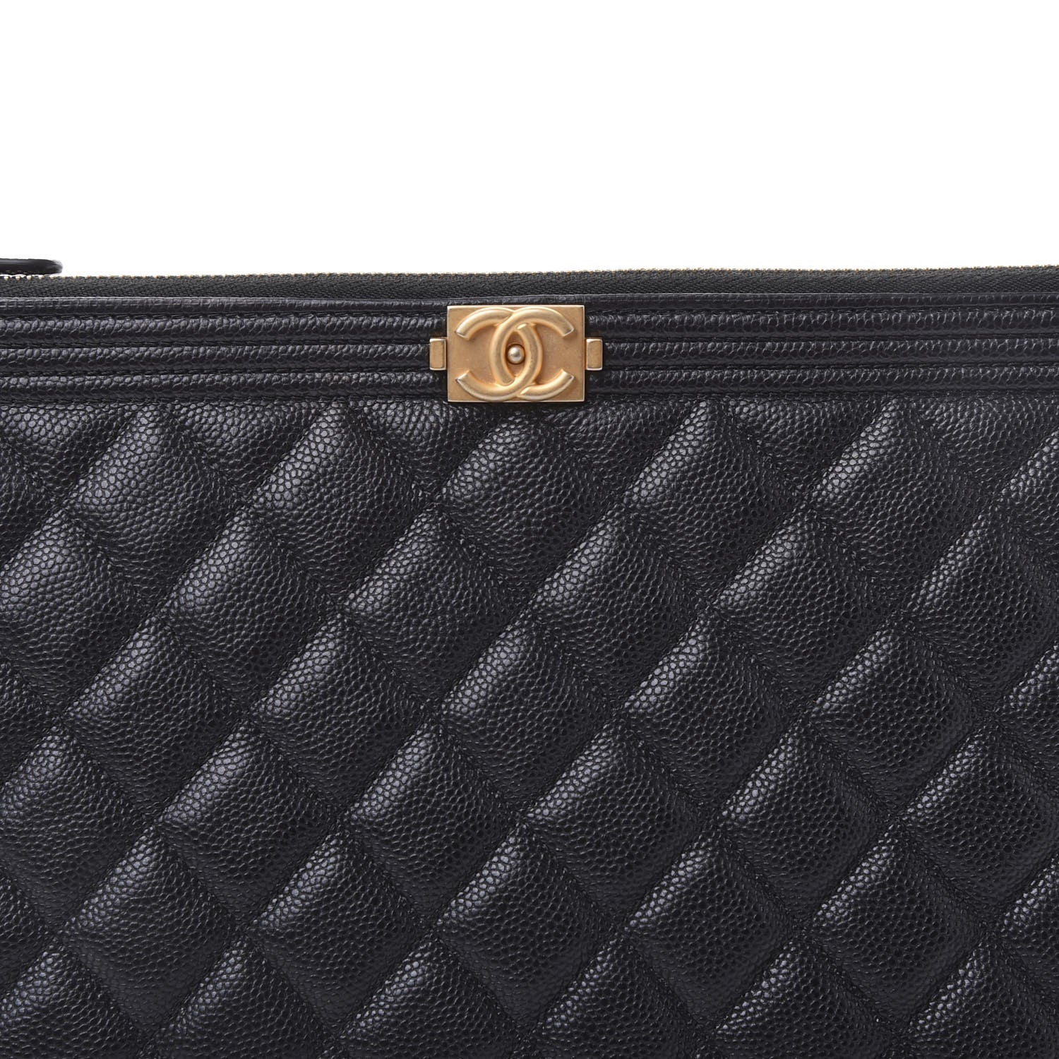 Chanel Caviar Quilted Medium Boy Cosmetic Case Black 9 of 10