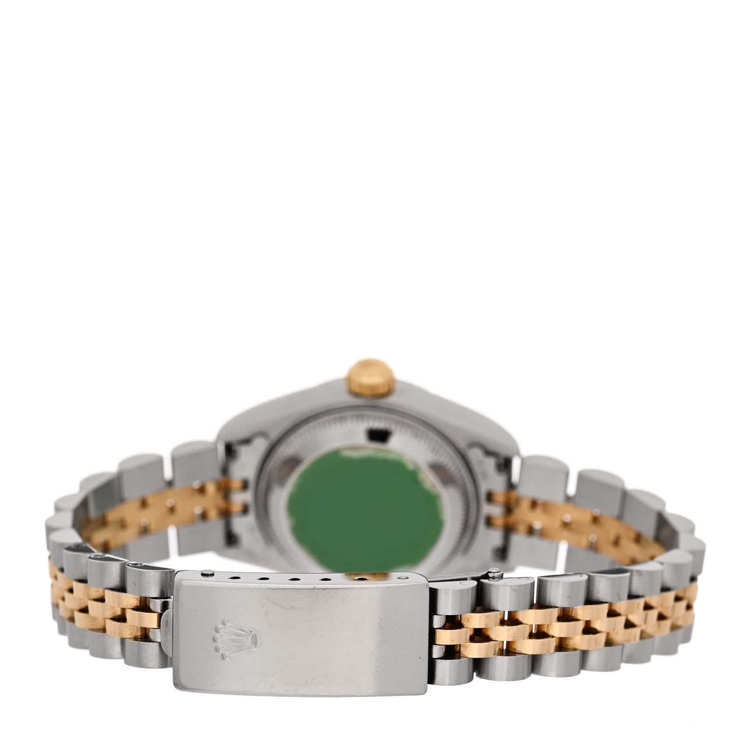 Rolex Stainless Steel 18K Yellow Gold 26mm Oyster Perpetual Datejust Watch White Pyramid Roman 79173 3 of 4