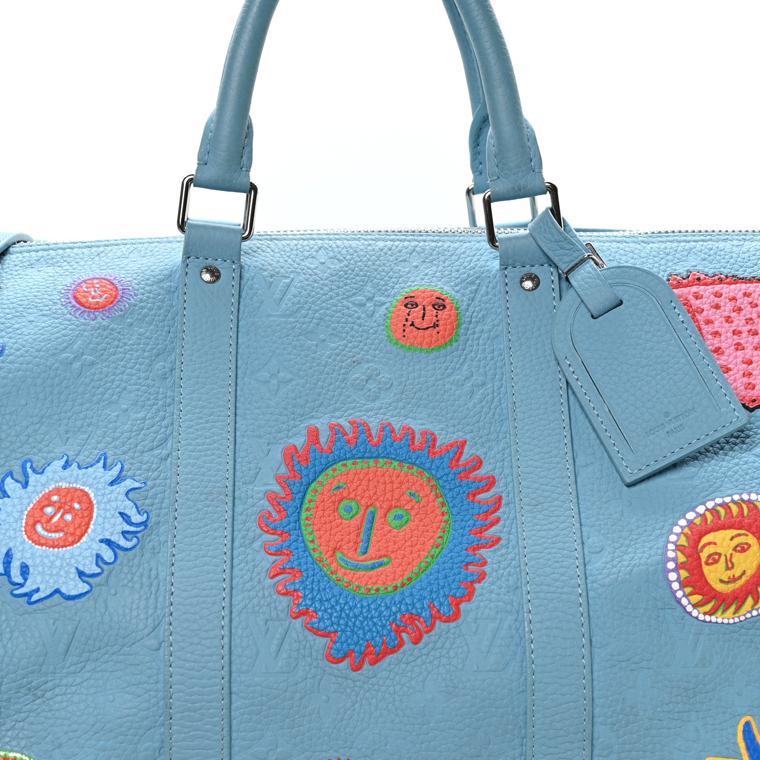 Louis Vuitton LV X YK Taurillon Monogram Keepall Bandouliere 50 Blue Multicolor 6 of 8