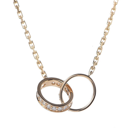 Cartier 18K Yellow Gold Diamond Interlocking LOVE Necklace 4 of 6