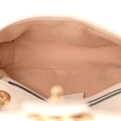 Gucci Calfskin Matelasse Small GG Marmont Shoulder Bag White 5 of 12