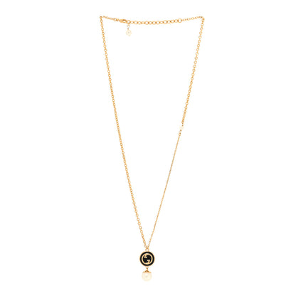 Gucci Metal Enamel Blondie Pendant Necklace Gold Black 3 of 5