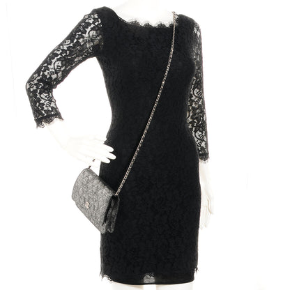 Chanel Iridescent Wallet on Chain WOC Dark Silver 2 of 7