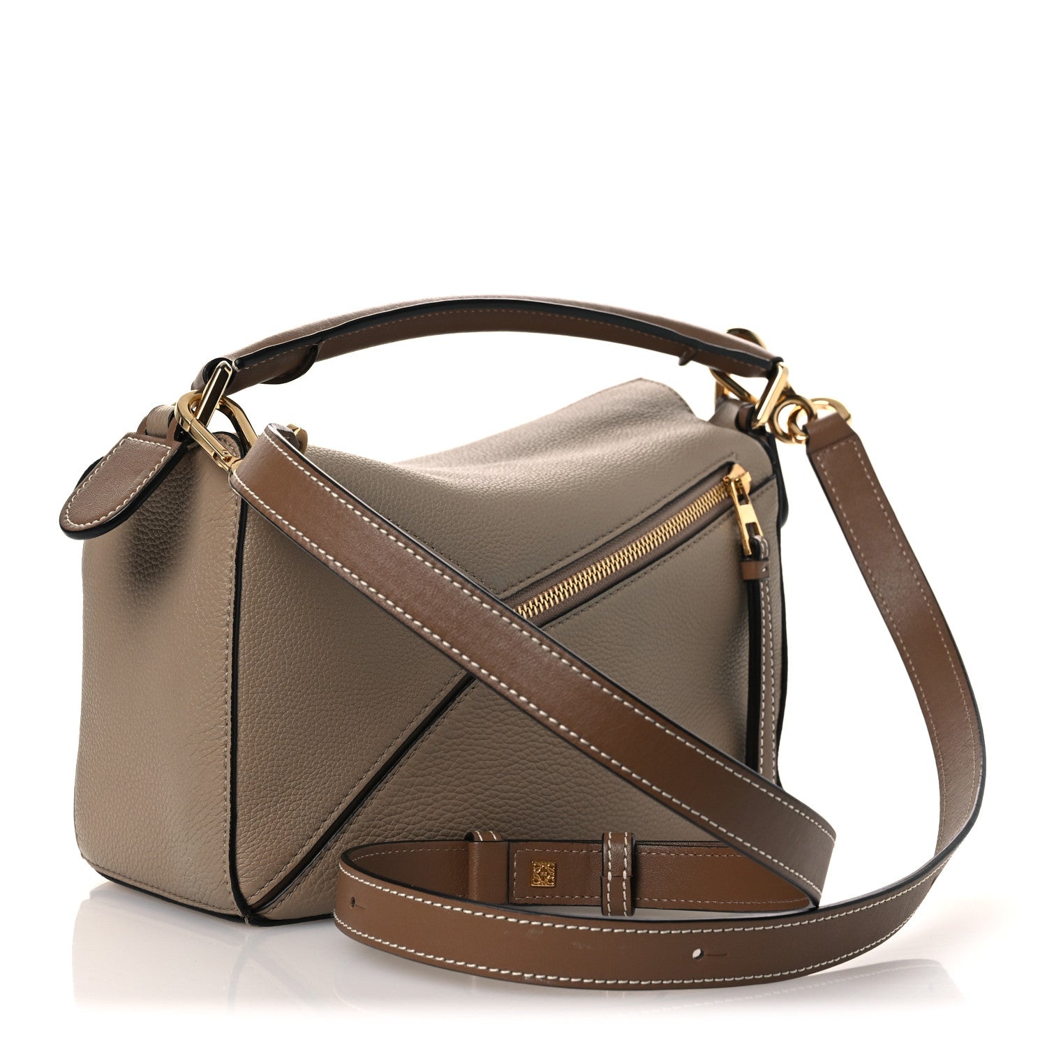 Loewe Grained Calfskin Small Puzzle Bag Sand Mink 3 of 10