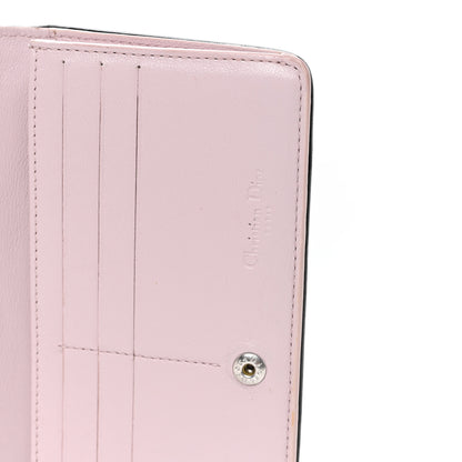 Christian Dior Lambskin Cannage Bi-Color Lady Dior Flap Card Holder Black Mauve Pink 6 of 8