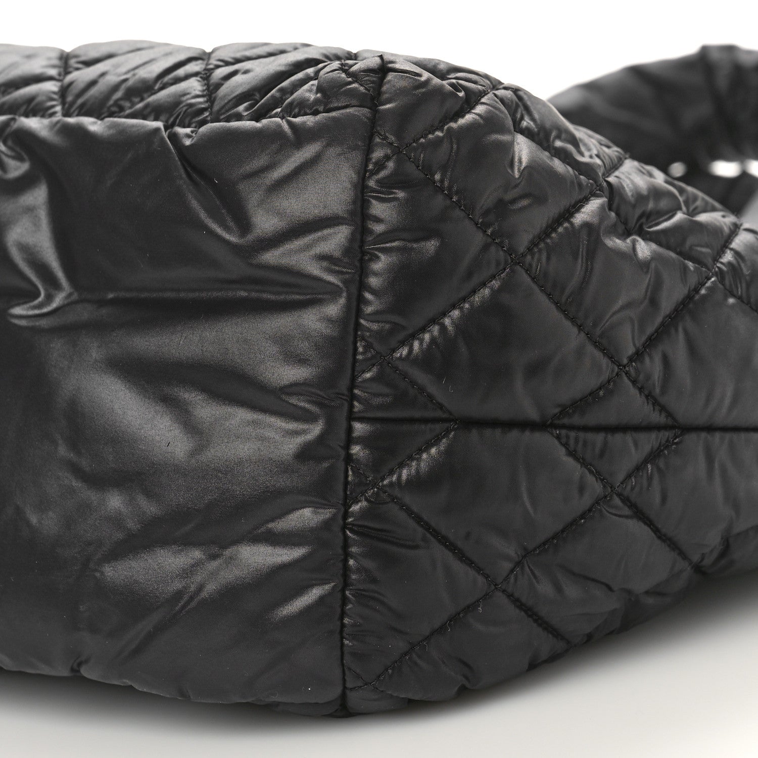 Chanel Nylon Quilted Small Coco Cocoon Tote Black 9 of 9