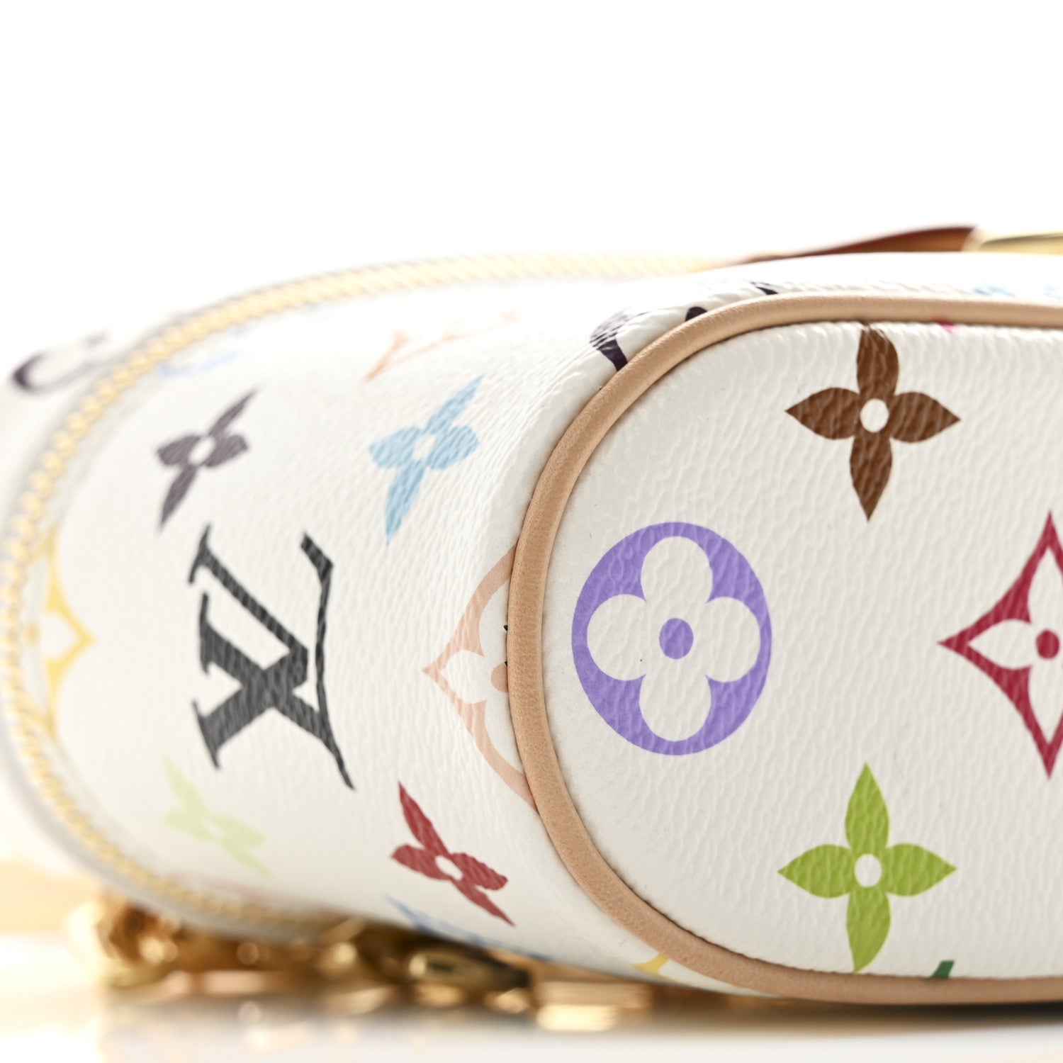 Louis Vuitton LV x TM Monogram Multicolor Vanity Chain Pouch White
