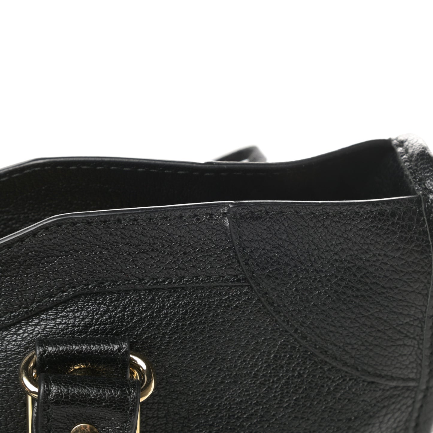 Chevre Gold Metallic Edge Hardware City Black