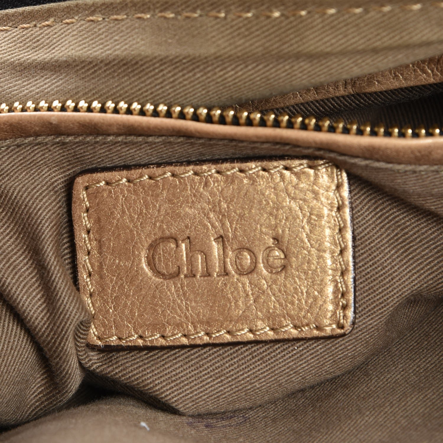 Chloe Metallic Calfskin Medium Marcie Satchel Gold 5 of 20