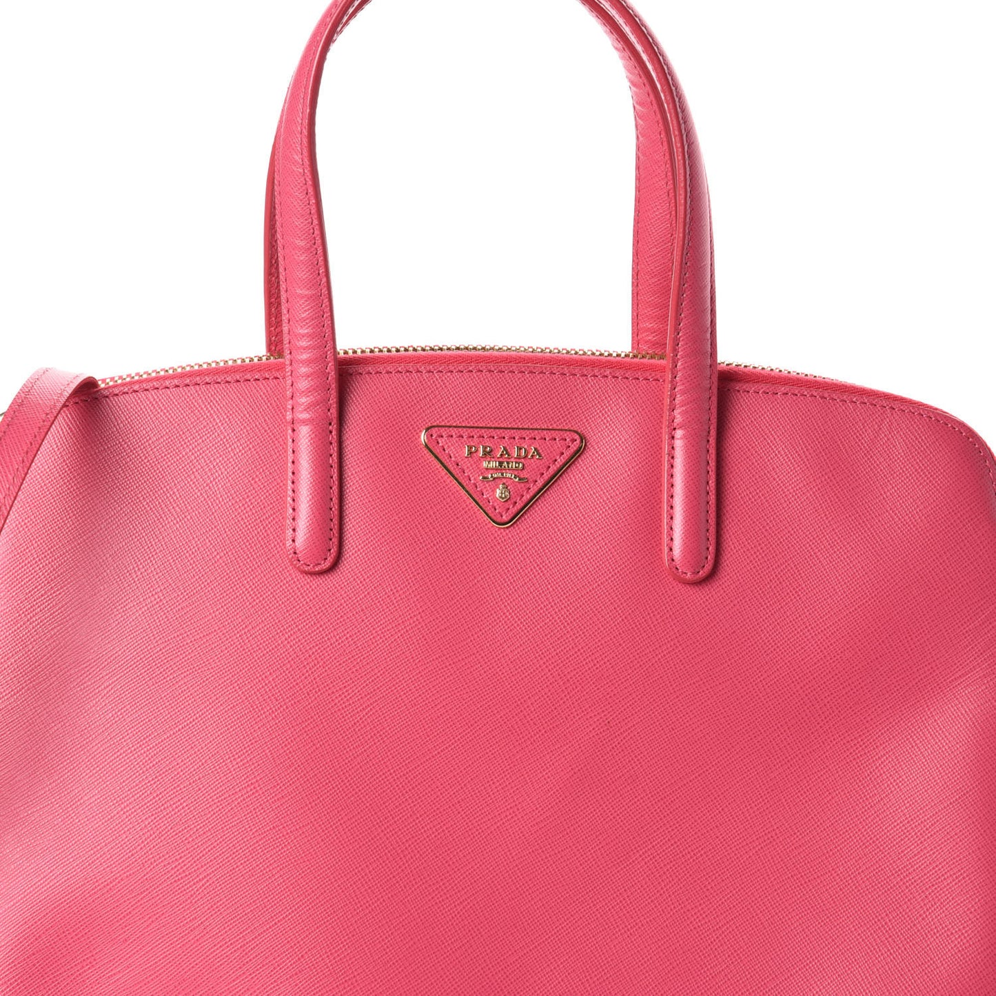 Saffiano Double Zip Tote Peonia