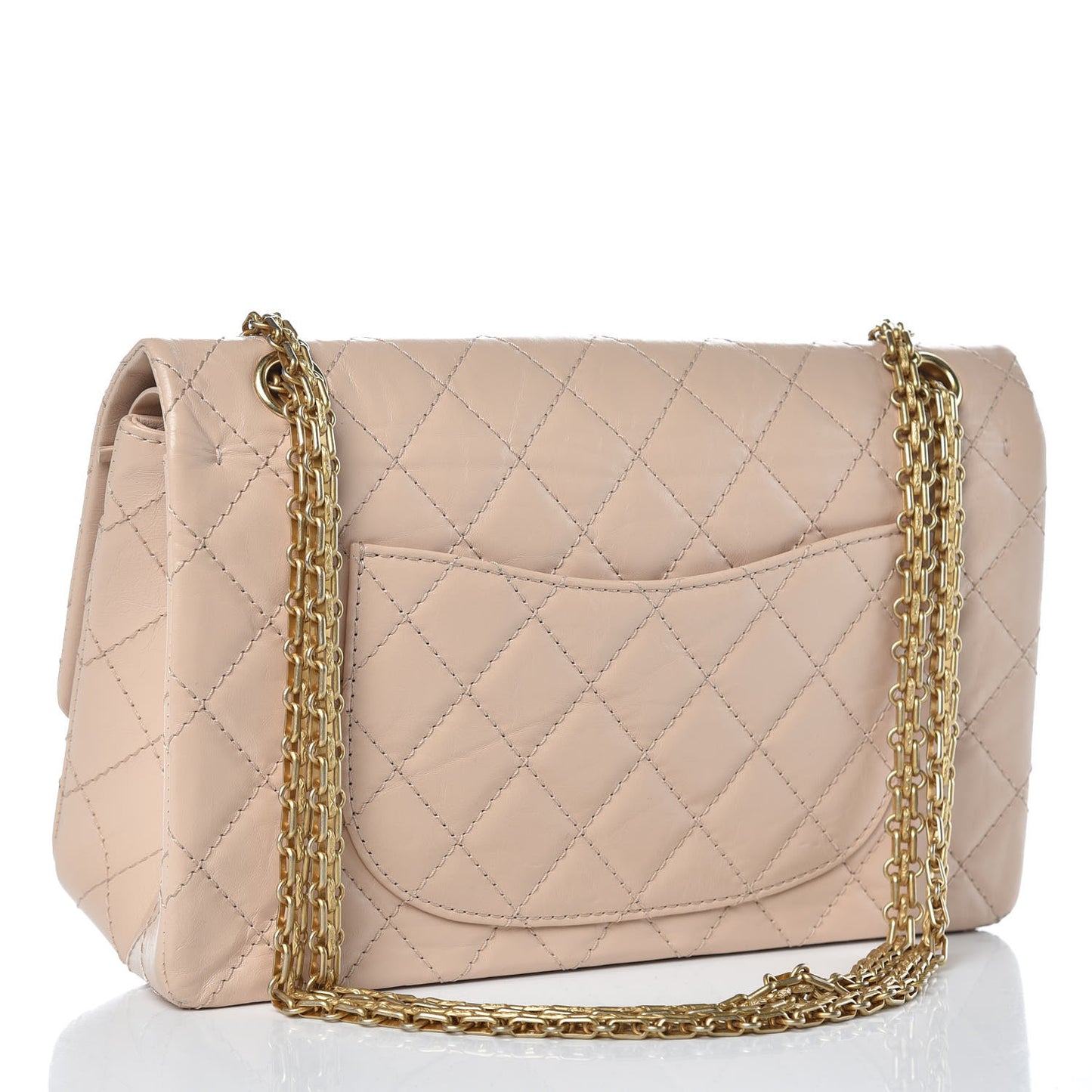 Aged Calfskin Quilted 2.55 Reissue 226 Flap Light Beige