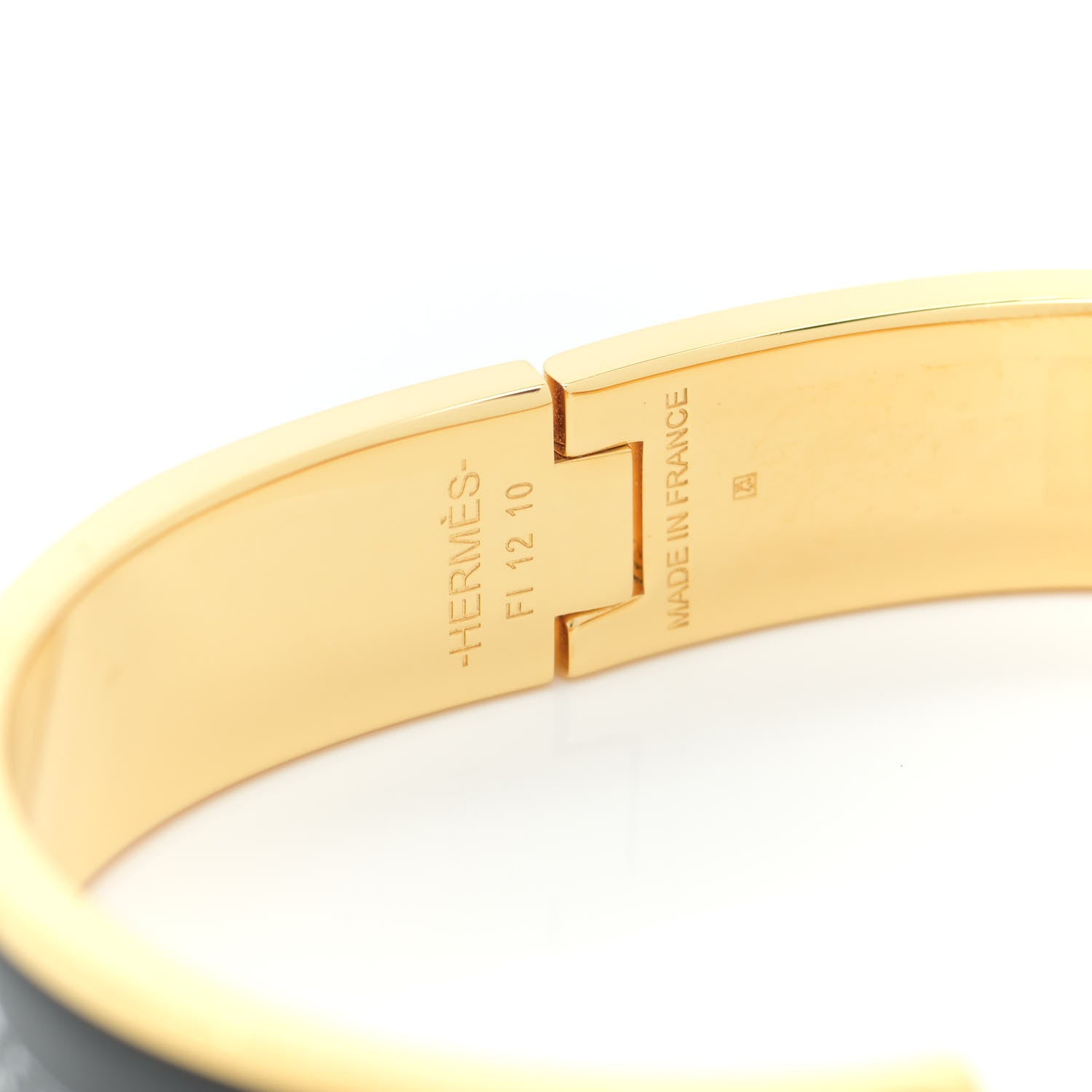 Hermes Enamel Narrow Print Guepards Clic Clac H Bracelet PM Positif Negatif 5 of 6