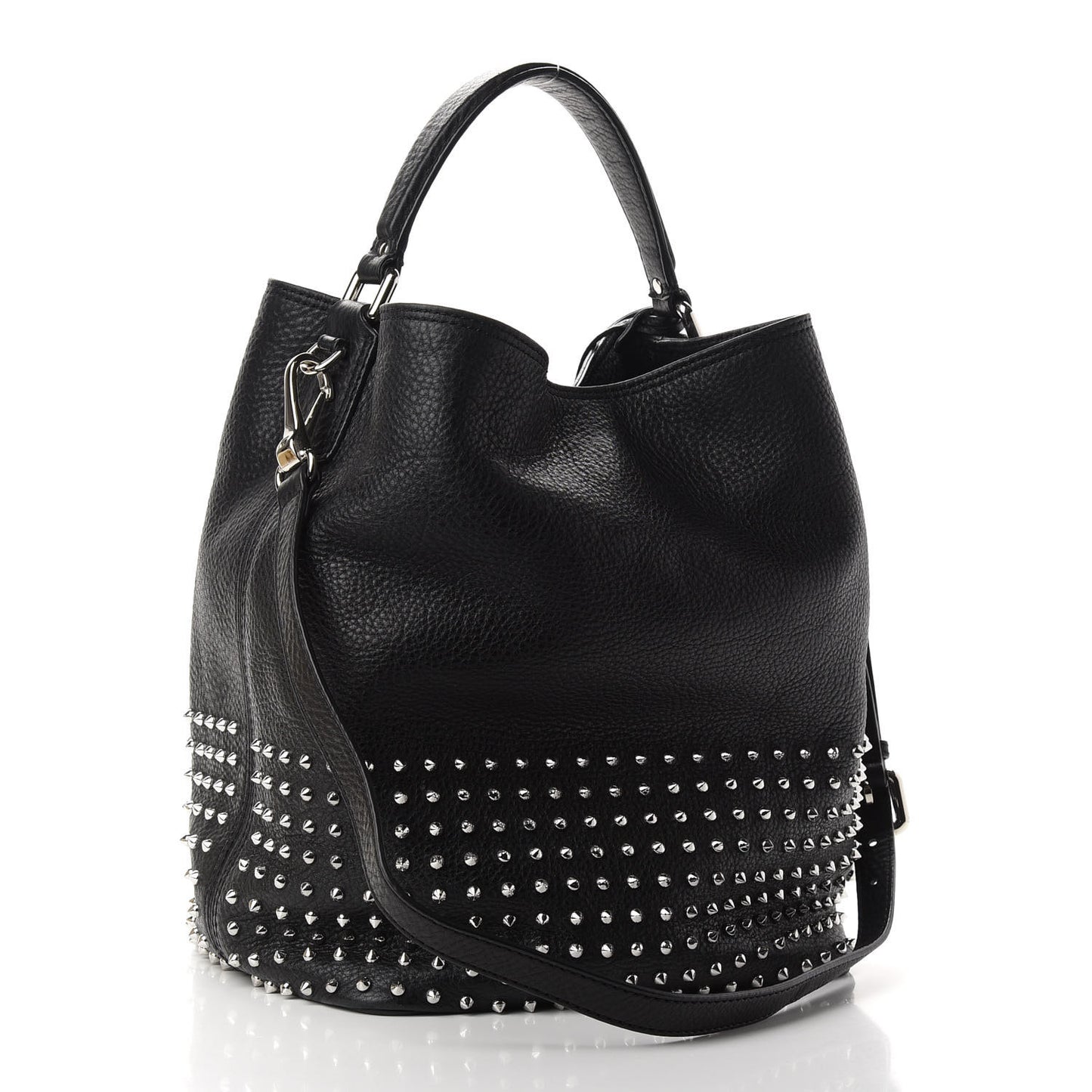Calfskin Studded Medium Susanna Hobo Black