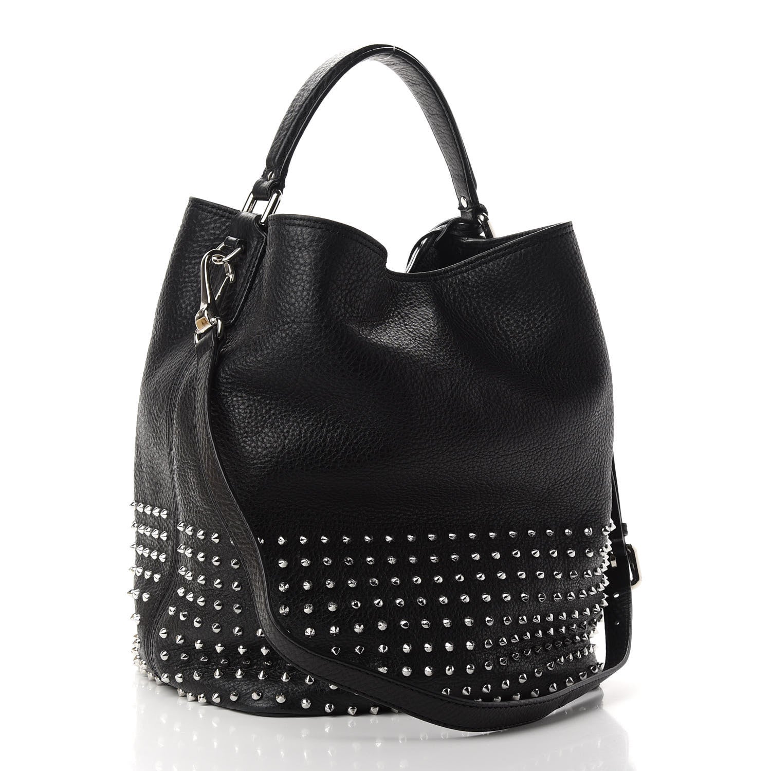 Burberry Calfskin Studded Medium Susanna Hobo Black 3 of 8