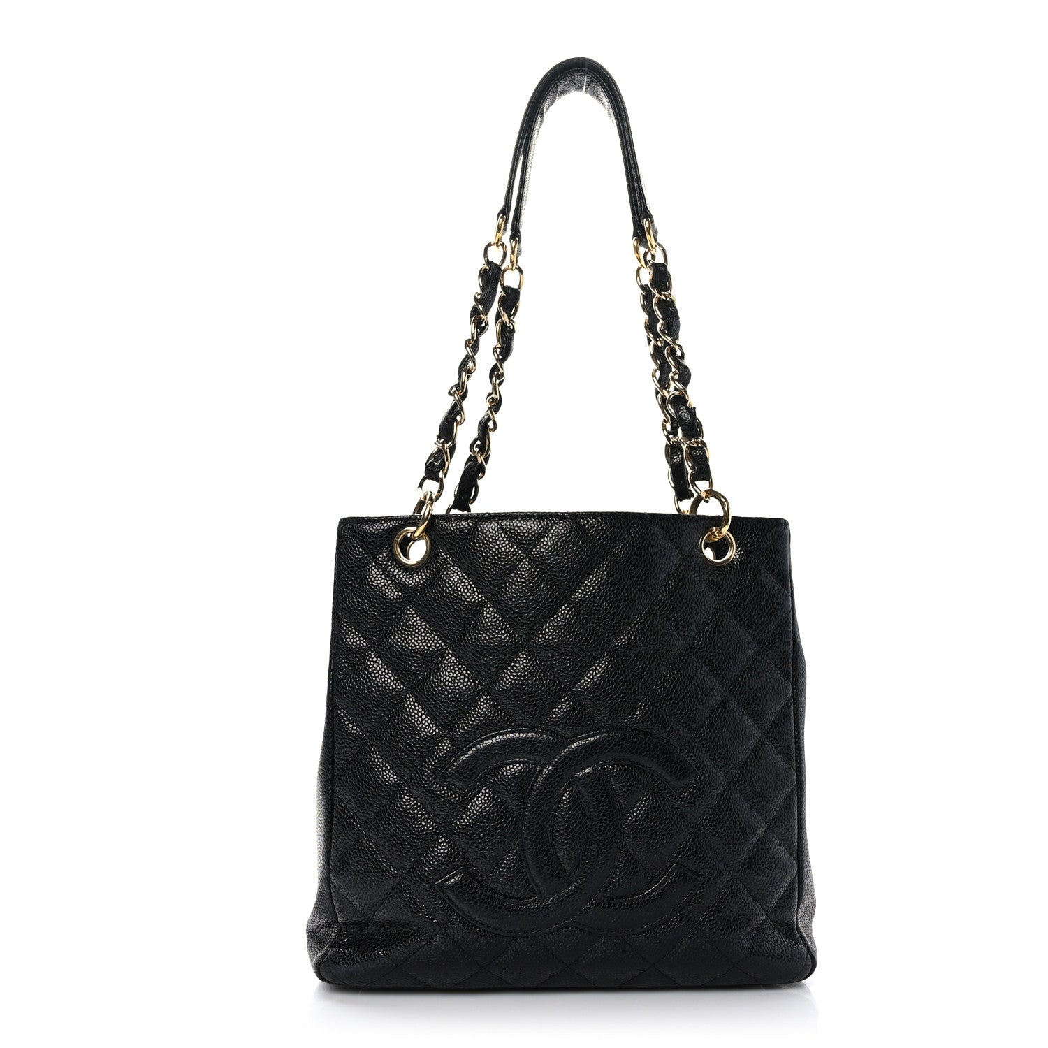 Chanel Caviar Quilted Petit Shopping Tote PST Black 1 of 9
