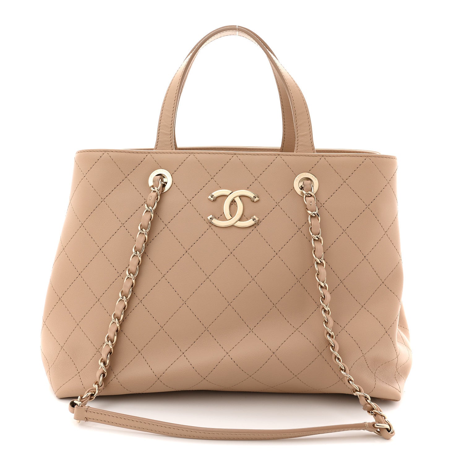 Chanel Calfskin Large Serial Shopper Tote Beige 1 of 12