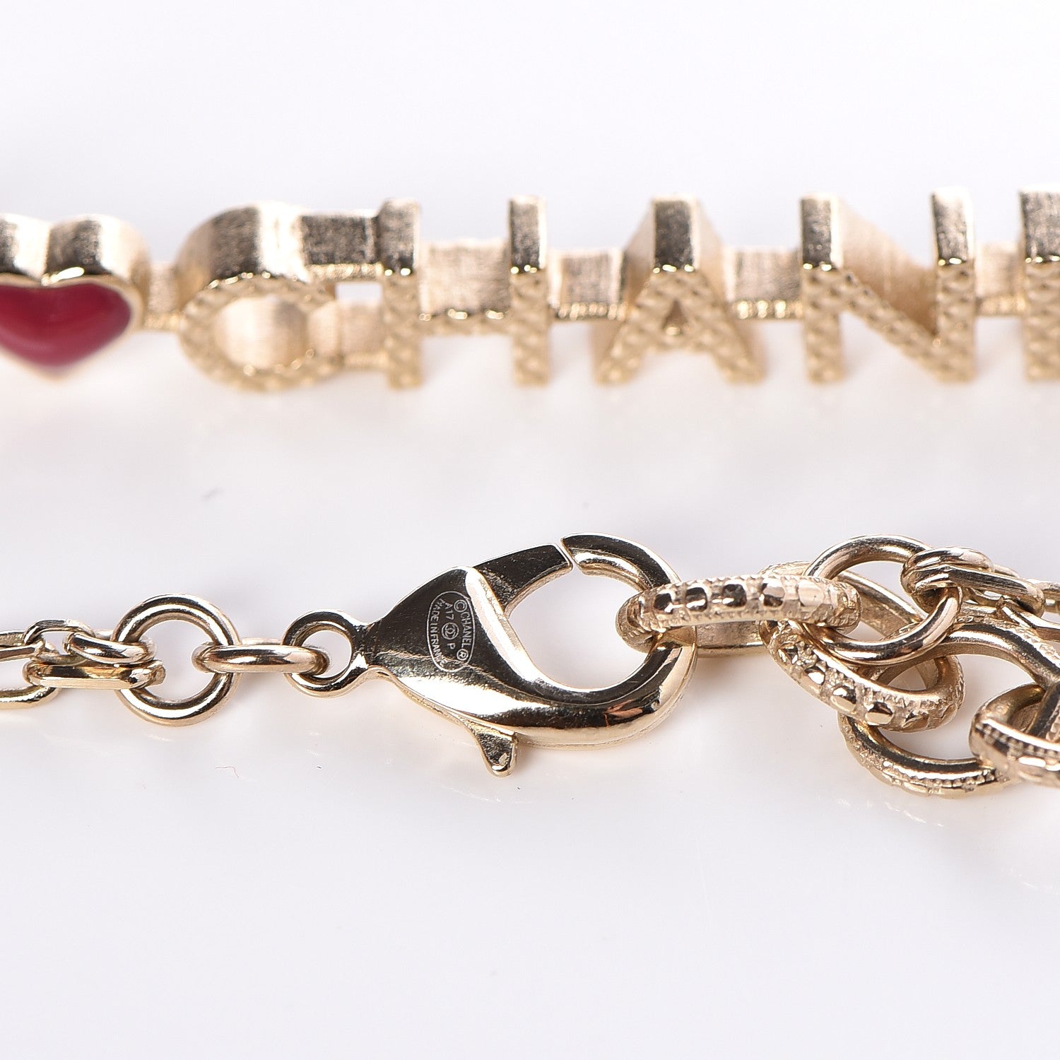 Chanel Chain I Heart Necklace Gold 5 of 6