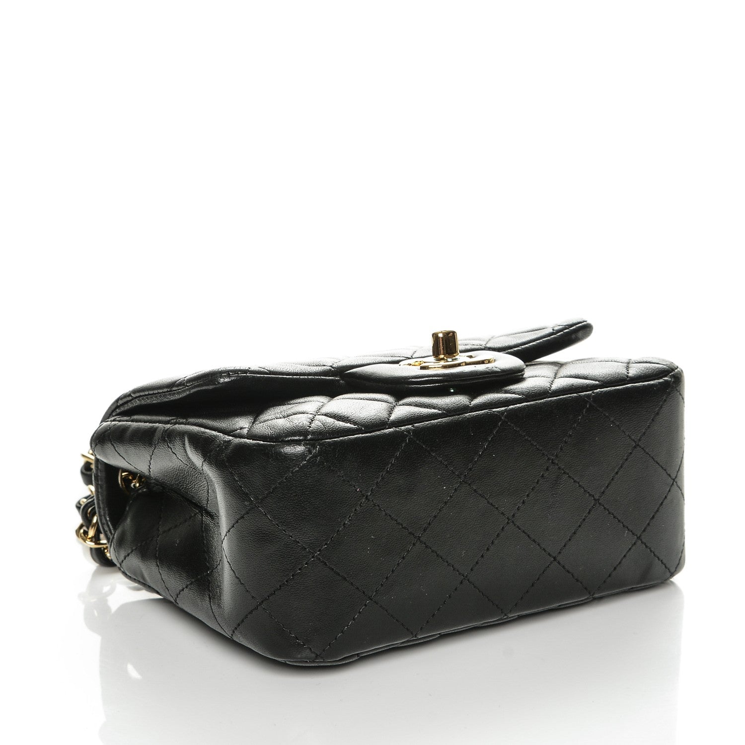 Chanel Lambskin Quilted Mini Square Flap Black 4 of 7