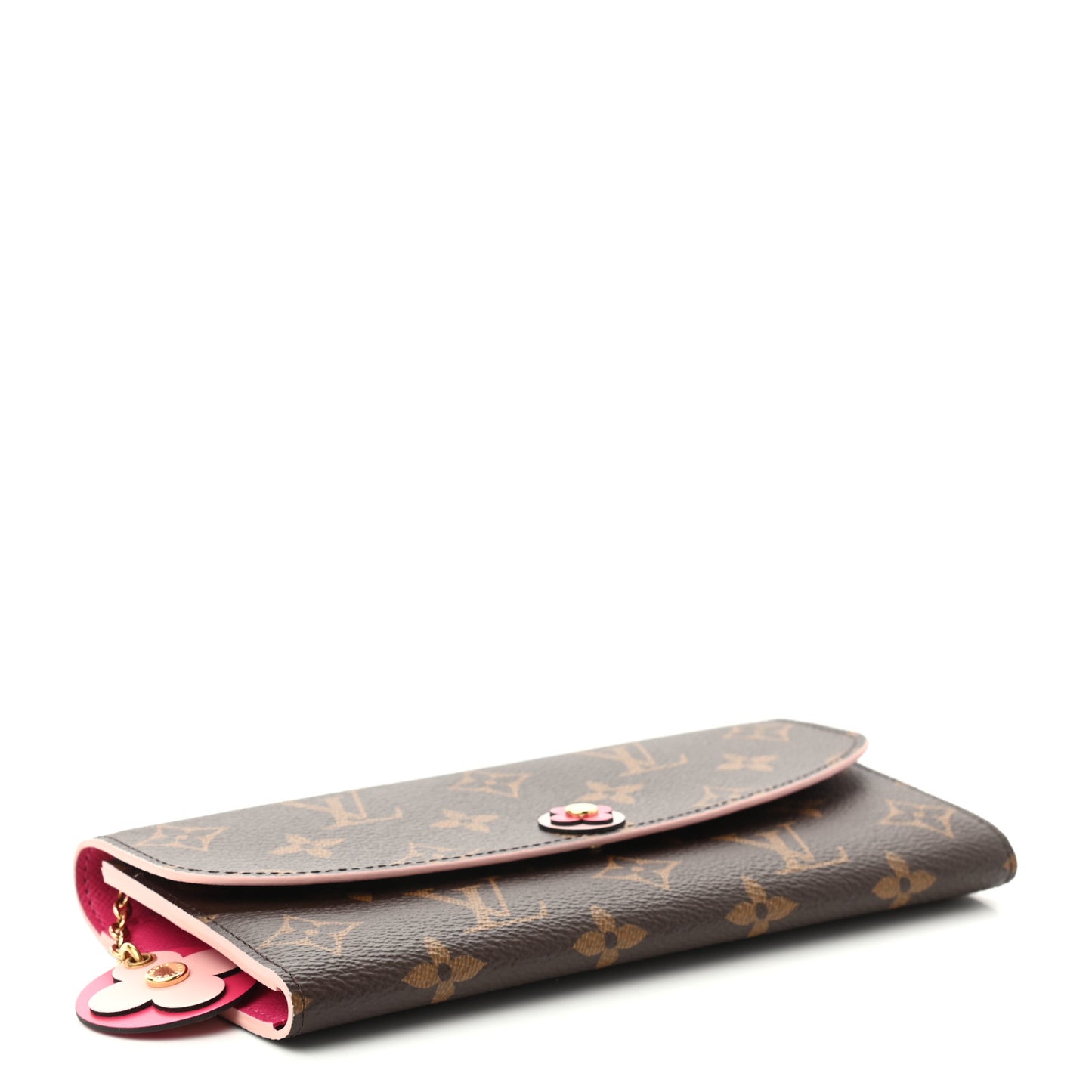 Monogram Bloom Flower Emilie Wallet Fuchsia