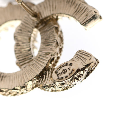 Chanel Enamel CC Baroque Earrings Black Gold 3 of 4