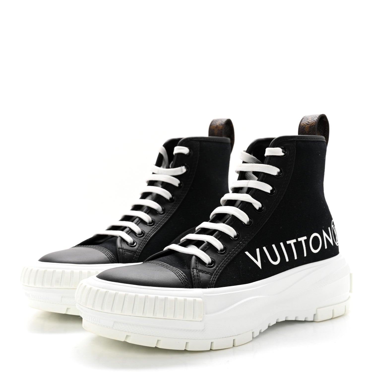 Louis Vuitton Canvas LV Squad Sneaker Boots 37 Black 3 of 13