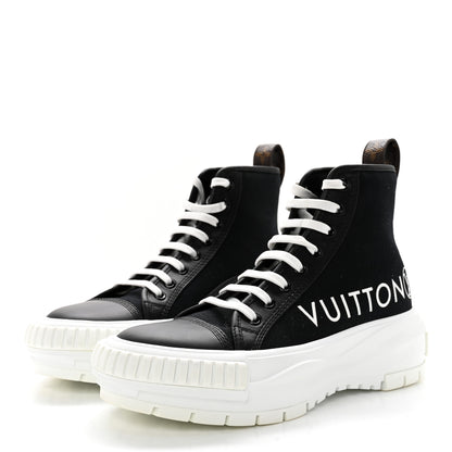 Louis Vuitton Canvas LV Squad Sneaker Boots 37 Black 3 of 13