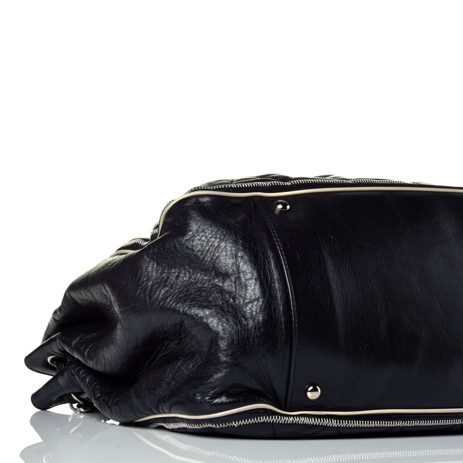 Chanel Lambskin Quilted East West Accordion Flap Black 8 of 10