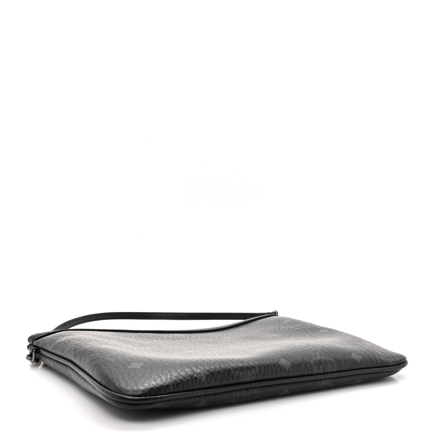 MCM Visetos Liz Shopper Tote Pouch Black 4 of 11