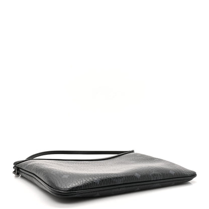 MCM Visetos Liz Shopper Tote Pouch Black 4 of 11